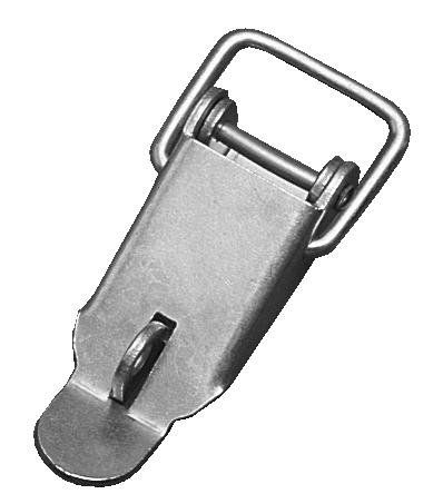 Kistenverschluss Länge 82 mm - mit Oese, ohne Kloben, Stahl verz.