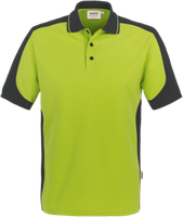 Poloshirt Contrast Perf. 2XL kiwi/anth. - 50% Baumwolle, 50% Polyester