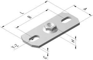 2-Loch-Grundplatten Inox SAMVAZ 11.5 - mit angeschweisster Muffe