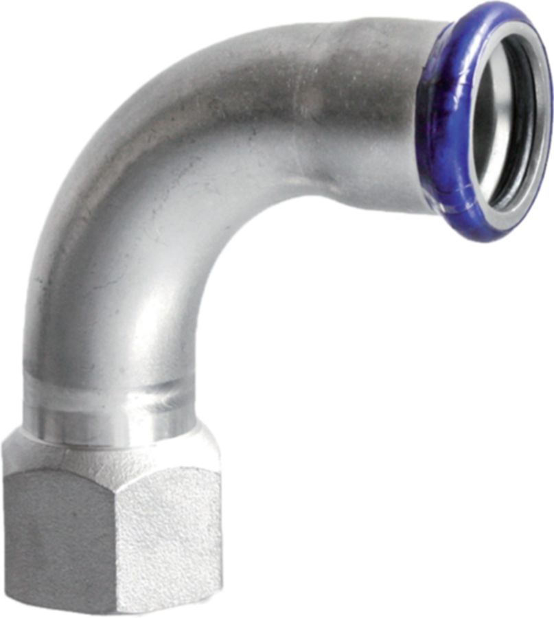 Eurotubi Übergangsbogen 90° mit IG Inox