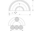 Siederohrbogen nahtlos 180° 3d  48.3 mm - S235, WS = 2.6 mm, Rad. 57 mm