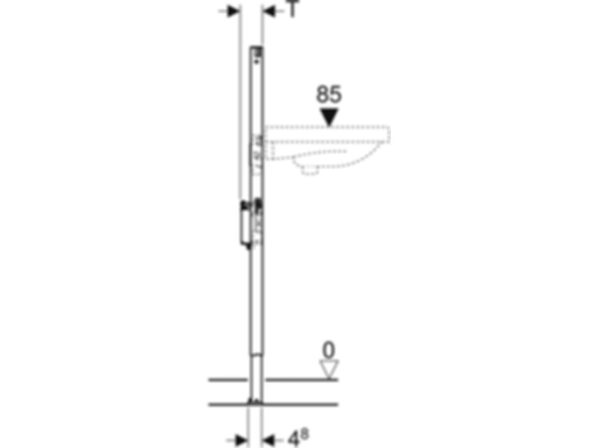 Geberit Duofix Element für Waschtisch - 112 cm Standarmatur mit Unterputzfunktio