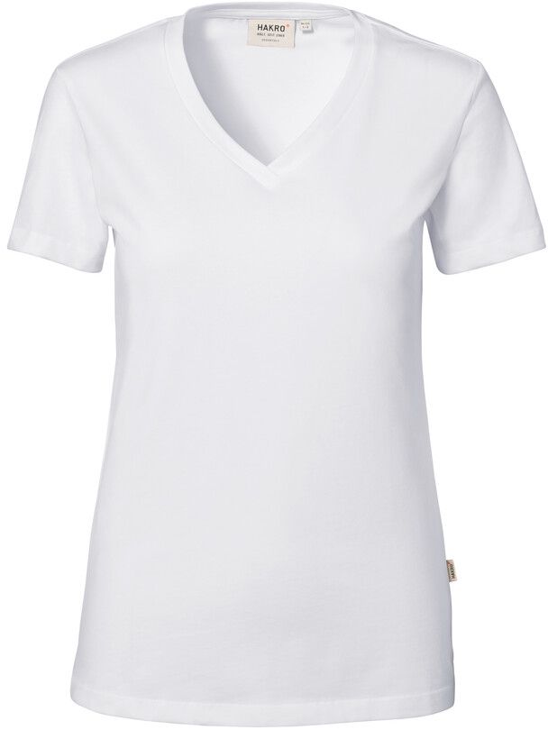 Damen-V-Shirt Stretch - 95% Baumwolle, 5% Elasthan, 170 g/m²
