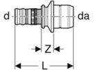 PushFit Verteiler-Steckübergang Mepla