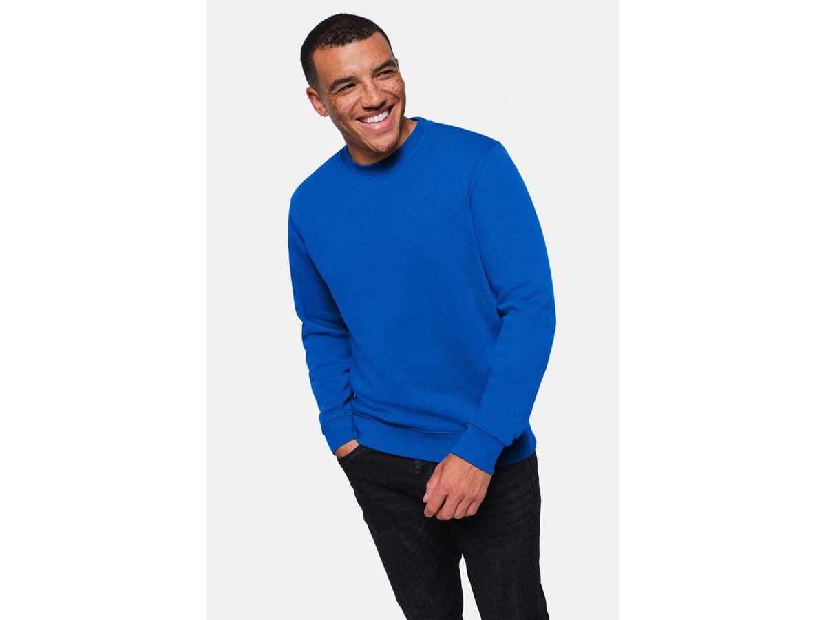 Sweatshirt Bio-Baumwolle GOTS Gr. XL - royalblau,75% Baumw.(Bio),25% Poly.recyc