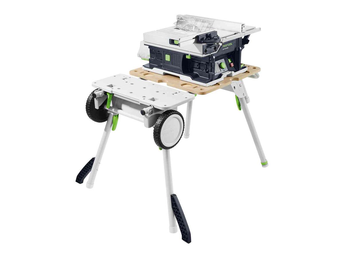 Akku-Tischkreissäge CSC SYS 50 EBI B-Set - Festool, ohne Akku. mit Untergestell