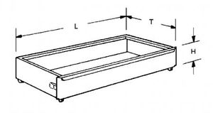 Fussteilschublade weiss 100 cm