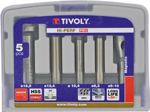 Kegelsenkersatz TIVOLY 90° HSS - 3-16.5 mm + Entgrater